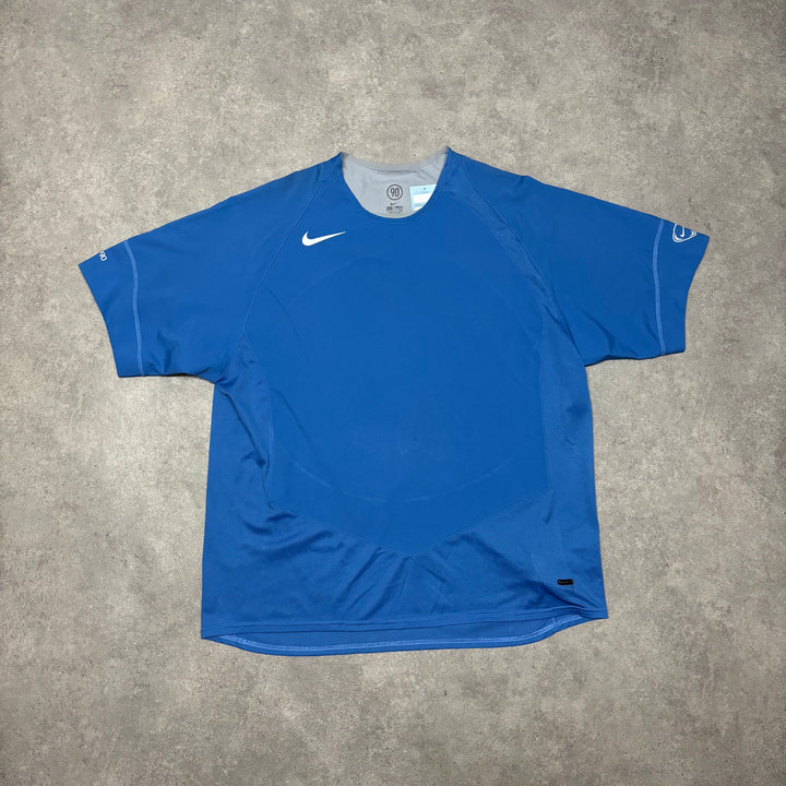 00's Vintage Nike Blue Football T-Shirt (XXL)