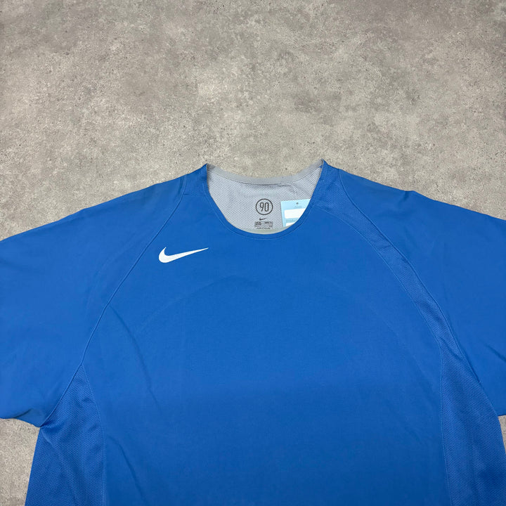 00's Vintage Nike Blue Football T-Shirt (XXL)