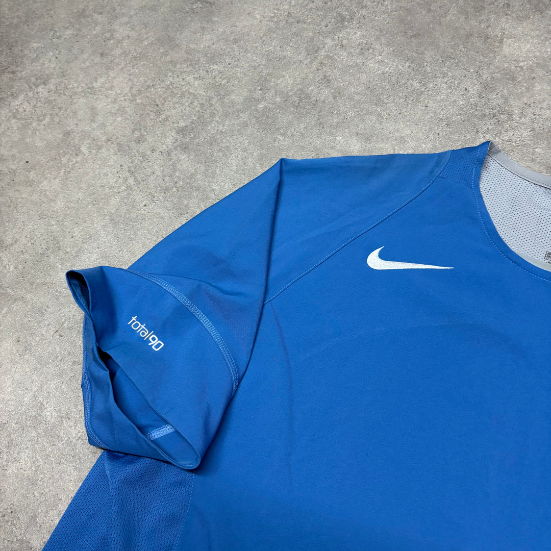 00's Vintage Nike Blue Football T-Shirt (XXL)