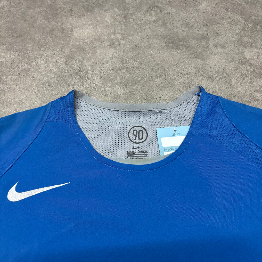 00's Vintage Nike Blue Football T-Shirt (XXL)