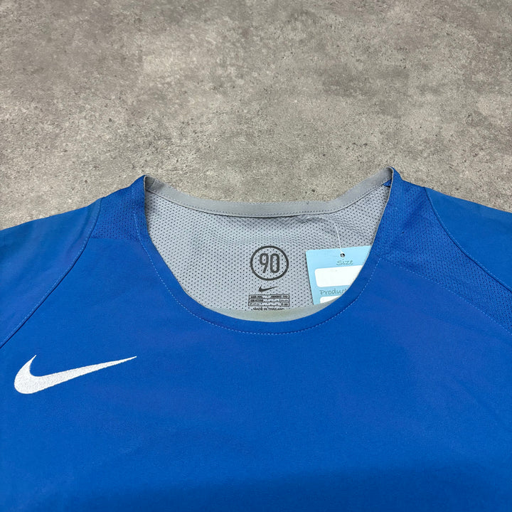 00's Vintage Nike Blue Football T-Shirt (XXL)