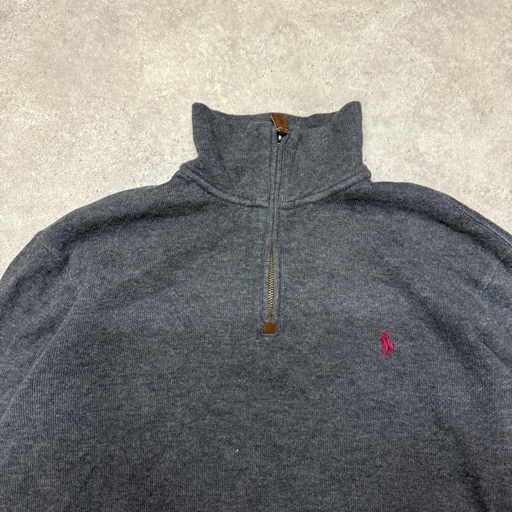 Polo Ralph Lauren Quarter Zip Jumper  Size S Dark Grey