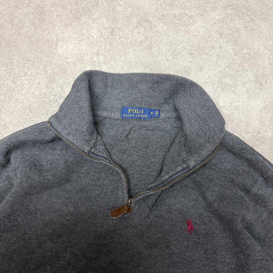 Polo Ralph Lauren Quarter Zip Jumper  Size S Dark Grey