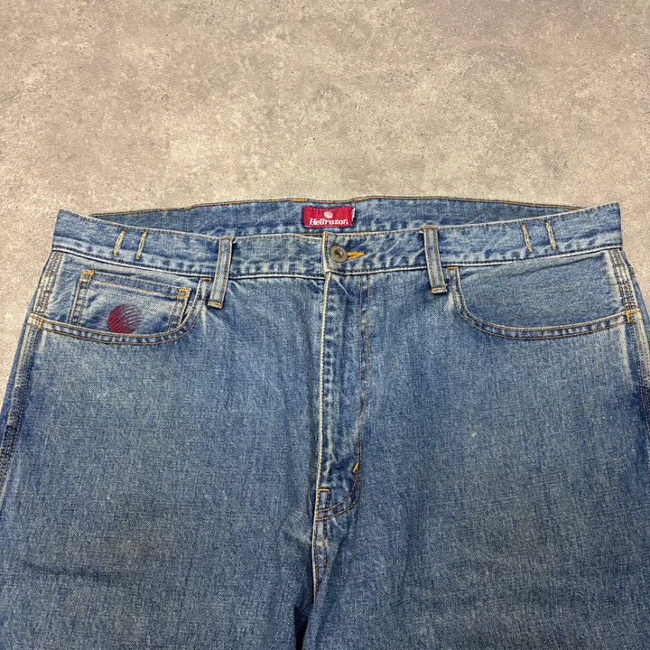 Hellrazor Baggy Blue Denim Jeans (L)