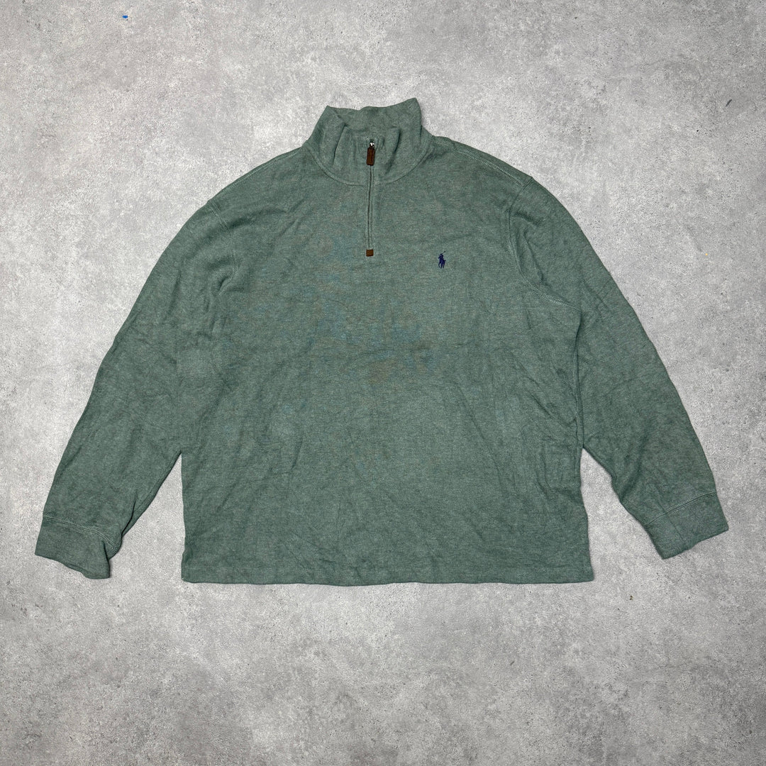 Polo Ralph Lauren Quarter Zip Jumper  Size 2XL  Green