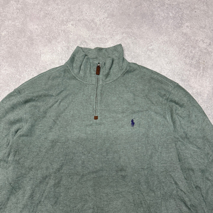 Polo Ralph Lauren Quarter Zip Jumper  Size 2XL  Green