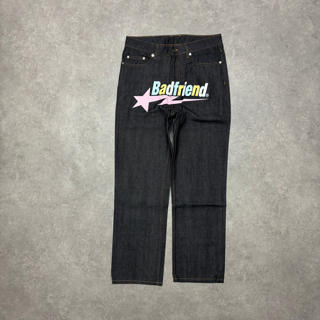 Badfriend Baggy Black Denim Jeans (32x30)