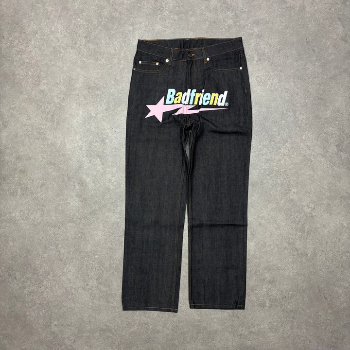 Badfriend Baggy Black Denim Jeans (32x30)