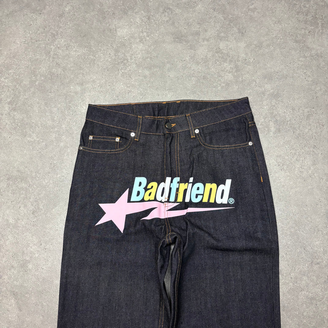 Badfriend Baggy Black Denim Jeans (32x30)