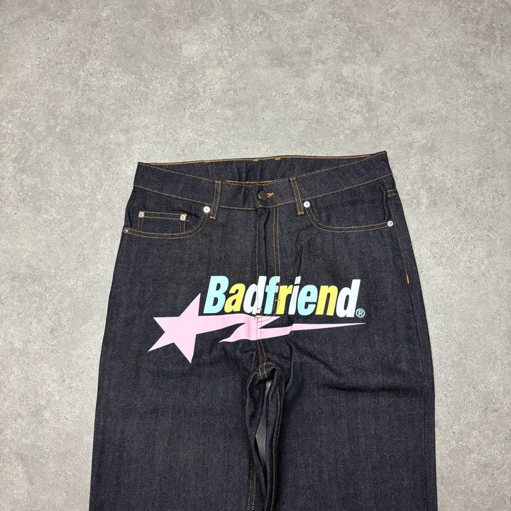 Badfriend Baggy Black Denim Jeans (32x30)