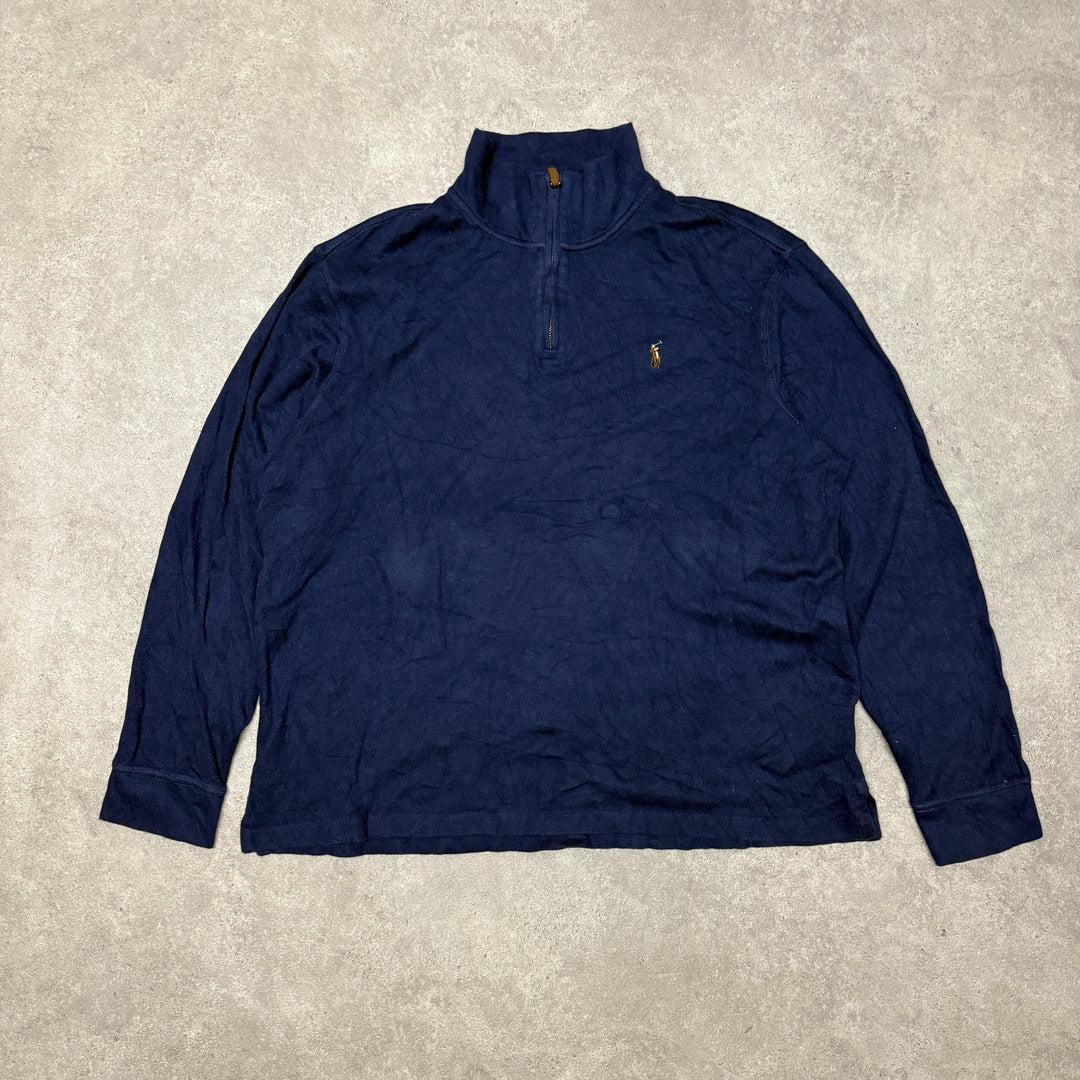 Polo Ralph Lauren Quarter Zip Jumper  Size XL  Navy