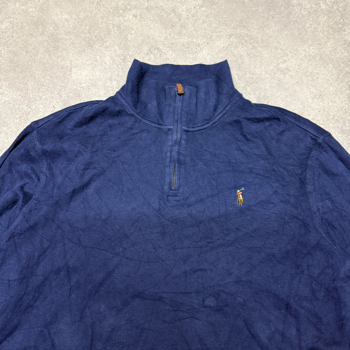 Polo Ralph Lauren Quarter Zip Jumper  Size XL  Navy