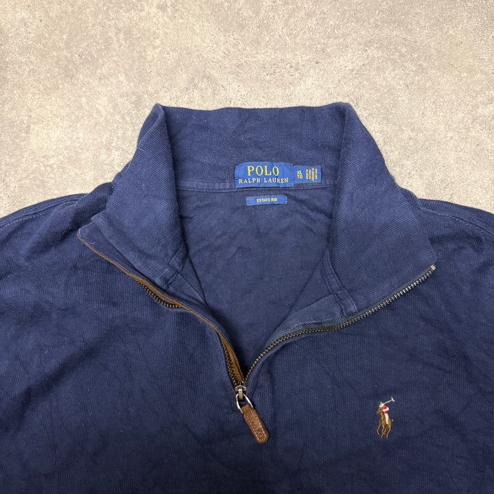 Polo Ralph Lauren Quarter Zip Jumper  Size XL  Navy