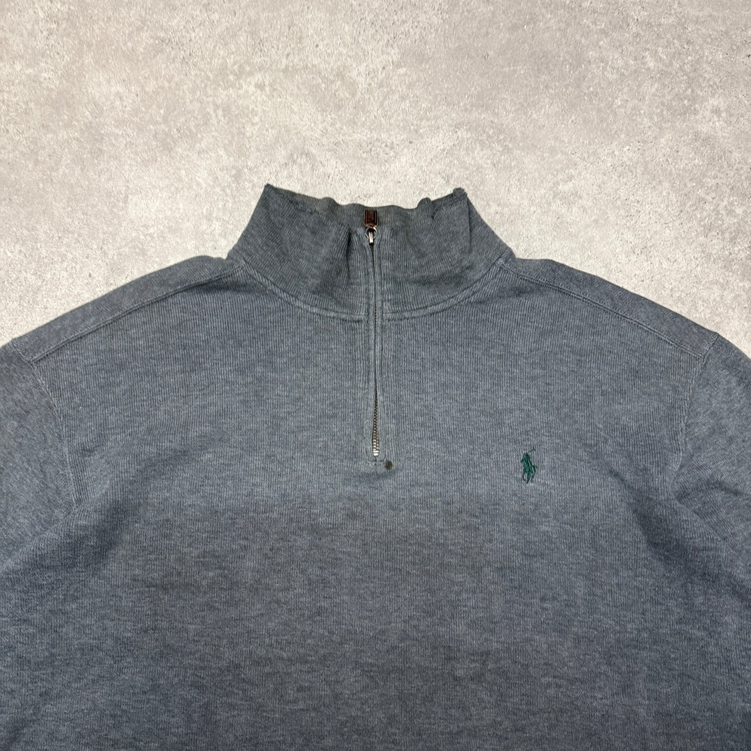 Polo Ralph Lauren Quarter Zip Jumper Size XL Grey