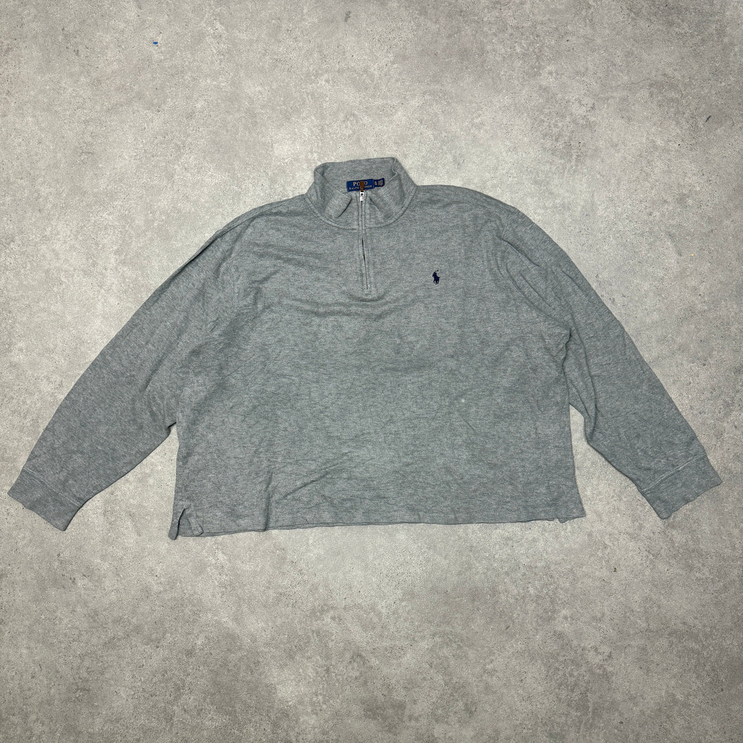 Polo Ralph Lauren Quarter Zip Jumper Size XXL Light Grey