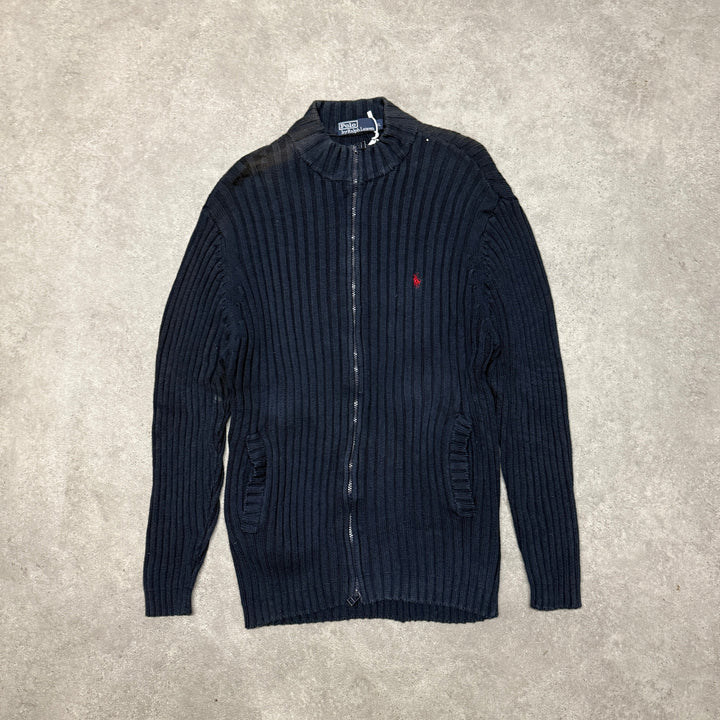 Polo Ralph Lauren Full Zip Cardigan Size XL Navy