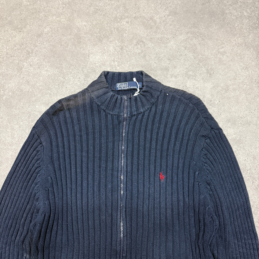 Polo Ralph Lauren Full Zip Cardigan Size XL Navy