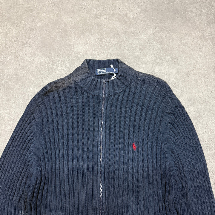 Polo Ralph Lauren Full Zip Cardigan Size XL Navy