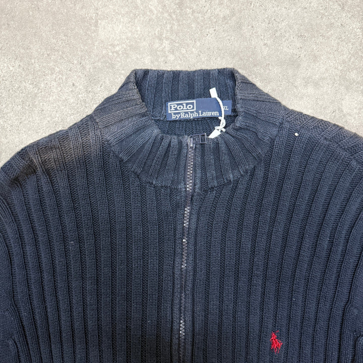 Polo Ralph Lauren Full Zip Cardigan Size XL Navy