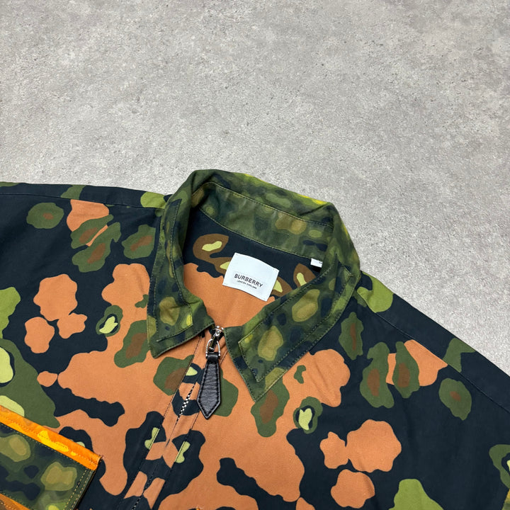 Burberry Camoflague Print Collared T-Shirt (M)