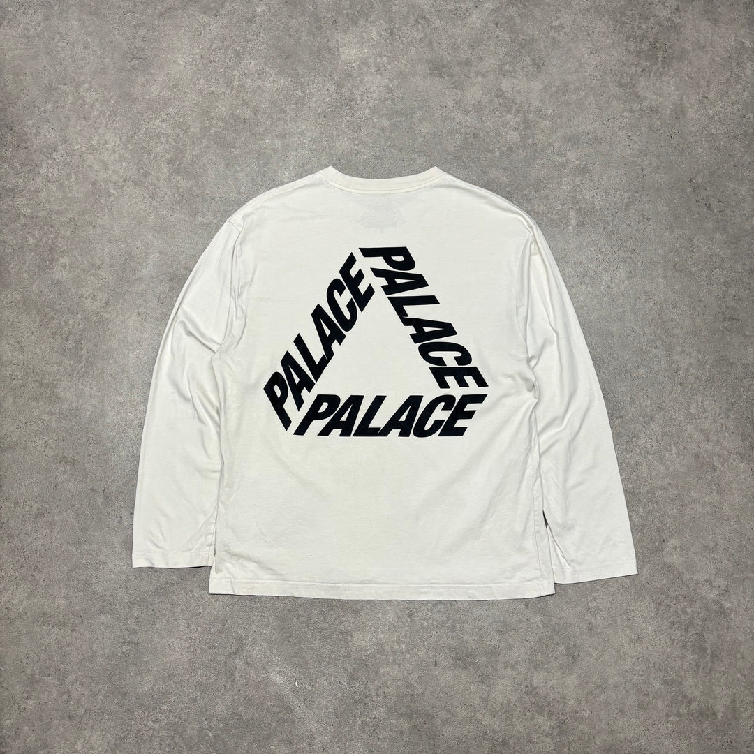 Palace White Long Sleeve T-Shirt (L)