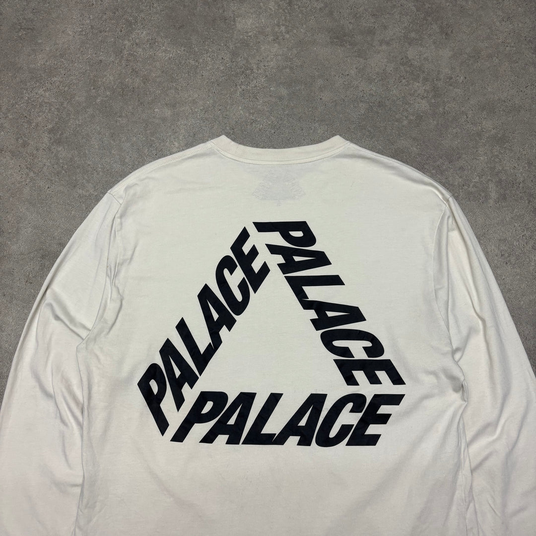 Palace White Long Sleeve T-Shirt (L)