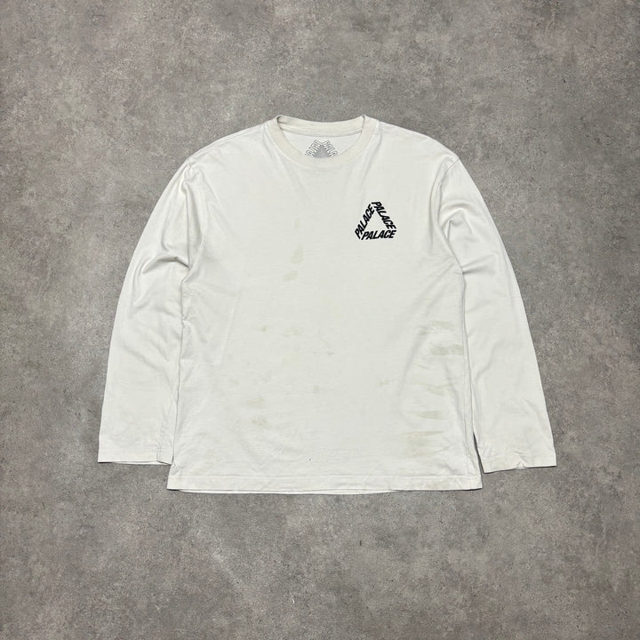 Palace White Long Sleeve T-Shirt (L)