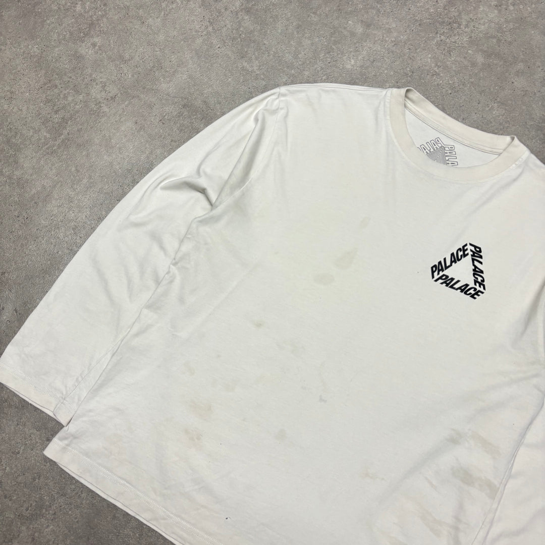 Palace White Long Sleeve T-Shirt (L)