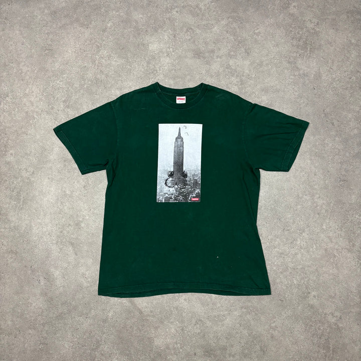 Supreme Mike Kelly Empire State Green Graphic T-Shirt (M)