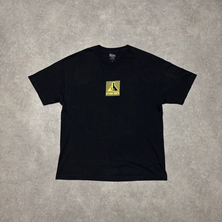 Tray Rats Black Graphic T-Shirt (XL)