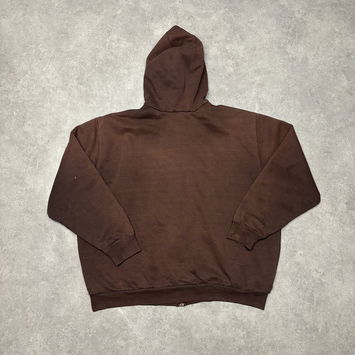 Vintage Carhartt Heavyweight Brown Full Zip Hoodie (XXL)