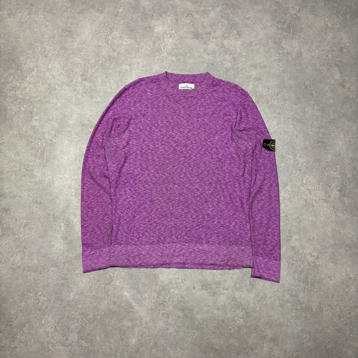 Vintage Stone Island Purple Knitted Sweater (XXL)