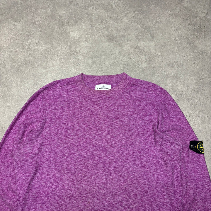 Vintage Stone Island Purple Knitted Sweater (XXL)