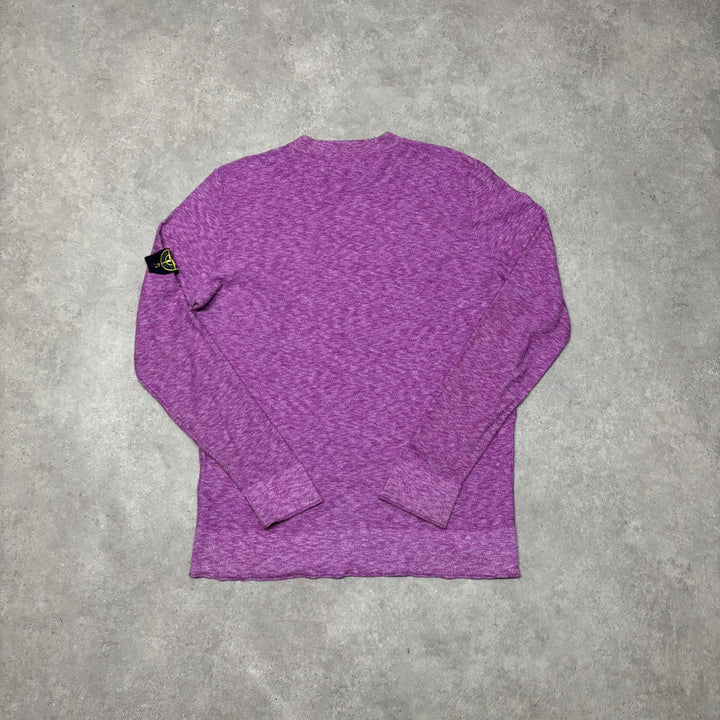 Vintage Stone Island Purple Knitted Sweater (XXL)