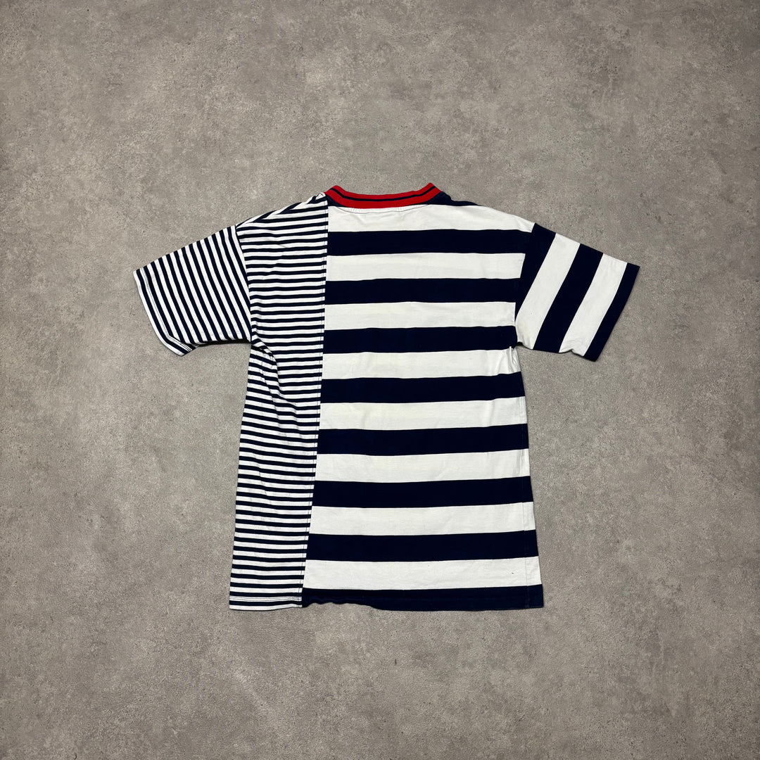 Burberry White & Blue Striped T-Shirt (M)