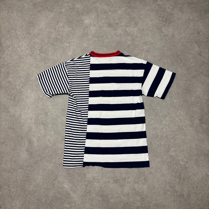 Burberry White & Blue Striped T-Shirt (M)