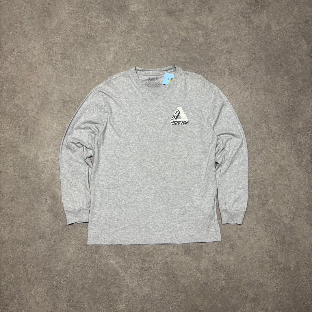 Palace Grey Graphic Long Sleeve T-Shirt (L)