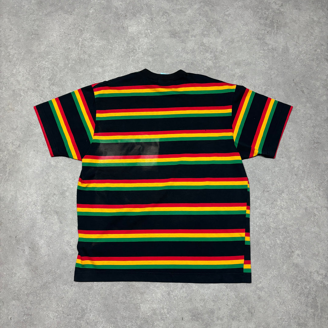 Vintage Stussy 1991 Tom Tom Striped T-Shirt (L)