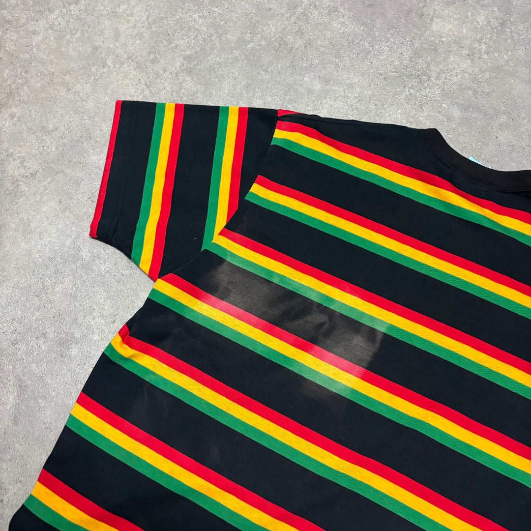 Vintage Stussy 1991 Tom Tom Striped T-Shirt (L)