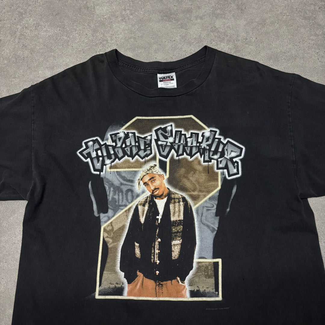 2000 Vintage Tupac Black Graphic T-Shirt (XL)