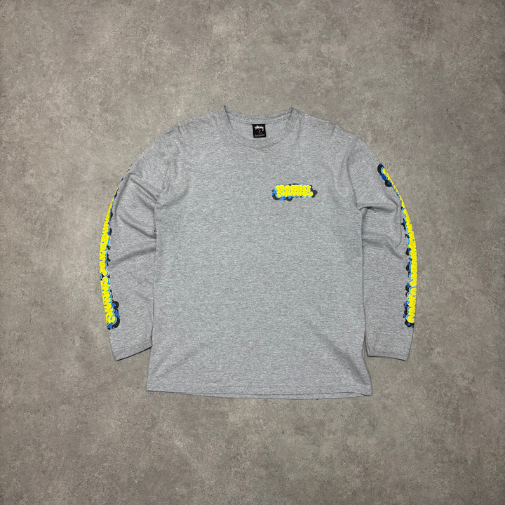 Vintage Stussy Grey Long Sleeve T-Shirt (L)