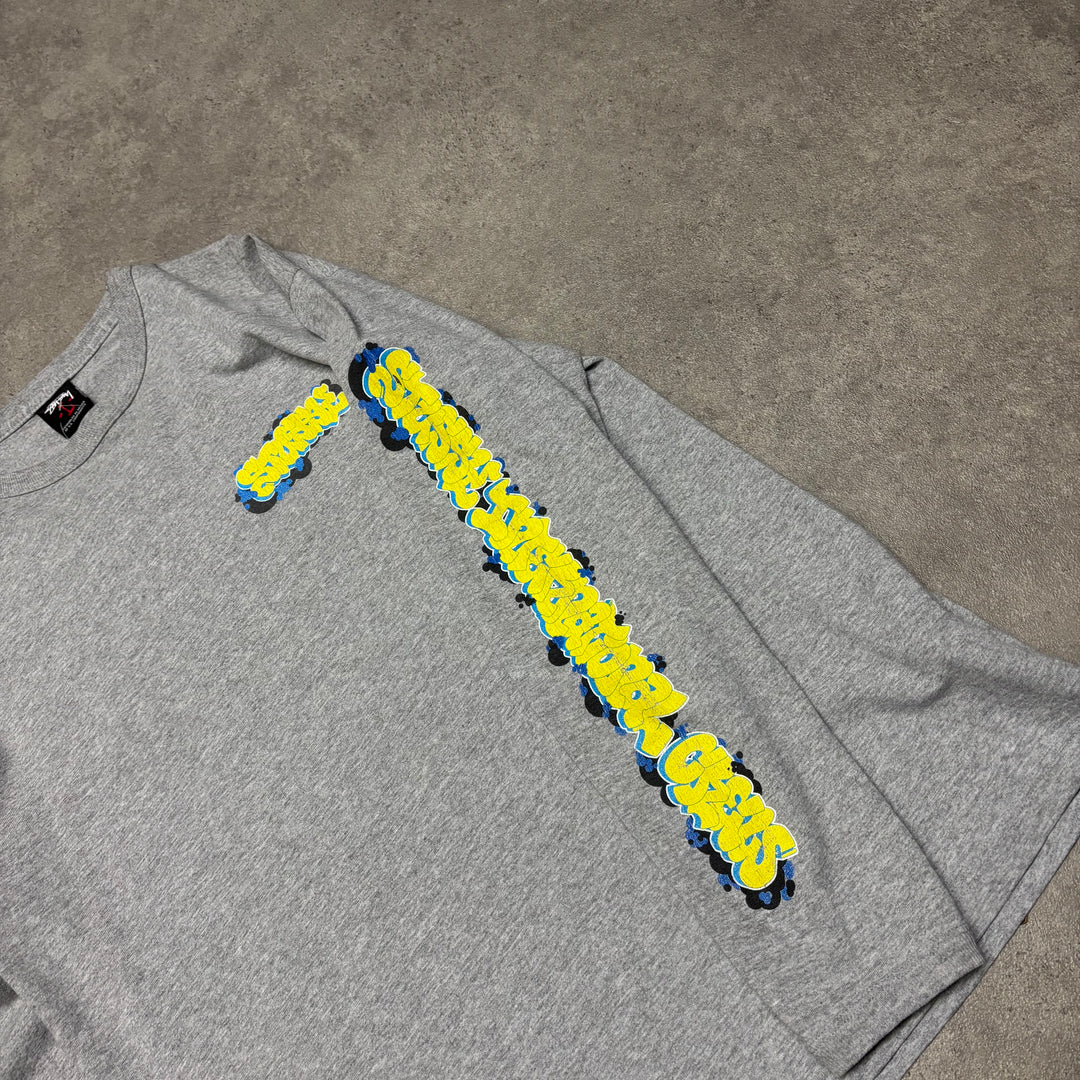 Vintage Stussy Grey Long Sleeve T-Shirt (L)