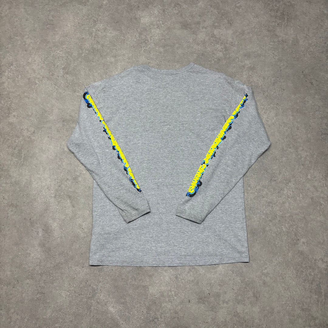 Vintage Stussy Grey Long Sleeve T-Shirt (L)