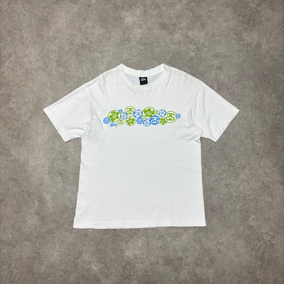 Vintage Stussy White Made In USA White T-Shirt (L)