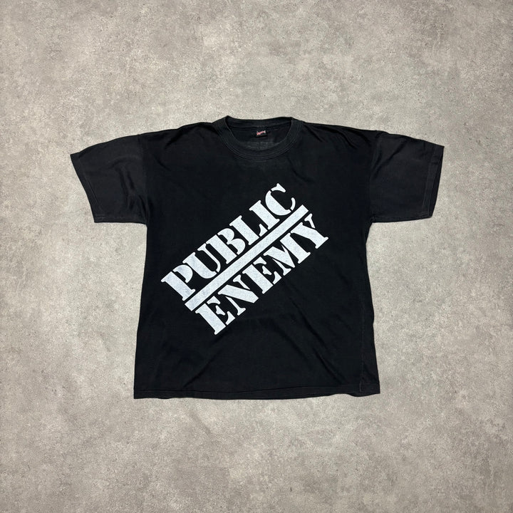 Vintage Public Enemy Black Graphic T-Shirt (L)