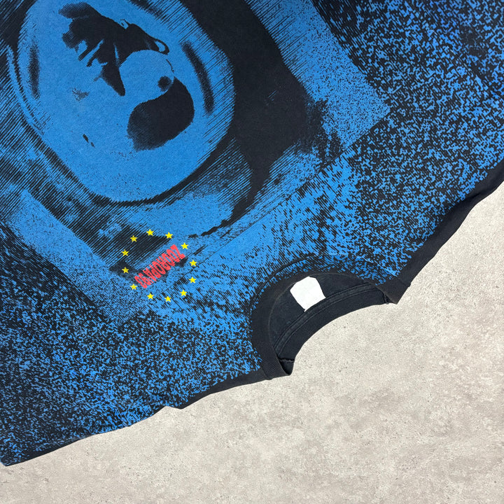 1993 vintage U2 Zoorapa Black & Blue Graphic T-Shirt (XL)