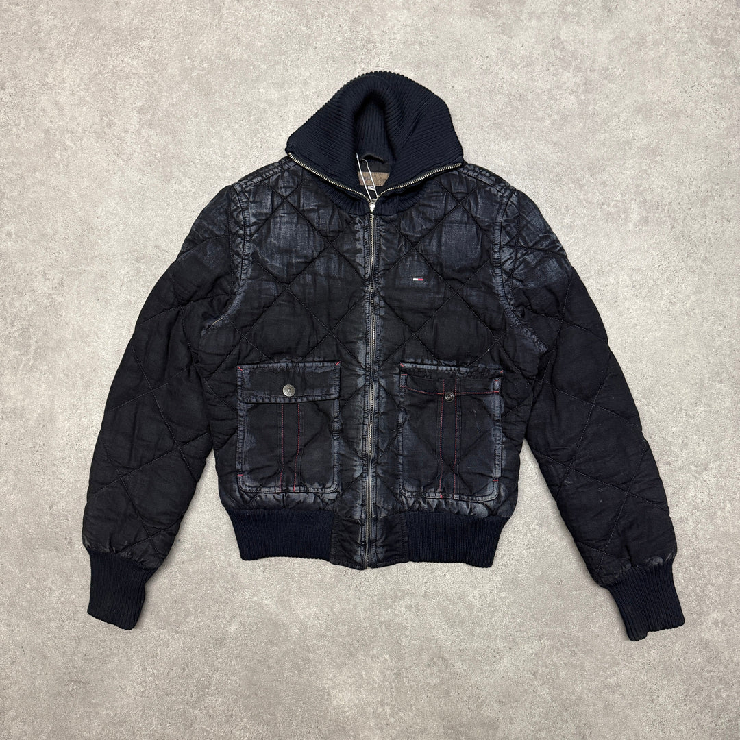 Tommy Hilfiger Quilted Puffer Jacket Size S Black