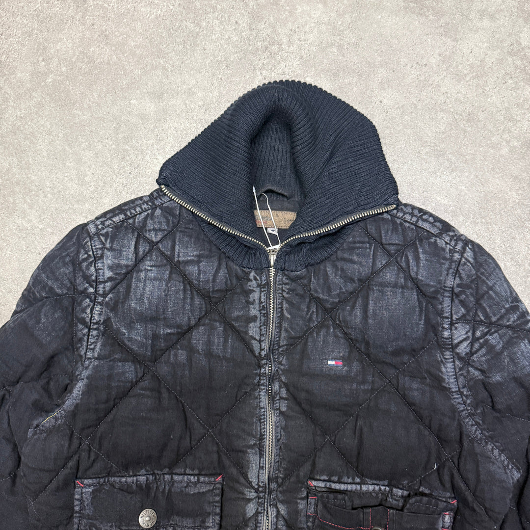 Tommy Hilfiger Quilted Puffer Jacket Size S Black