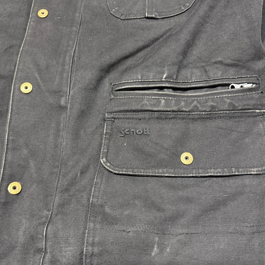 Vintage Schott Work Wear Jacket Size L Black