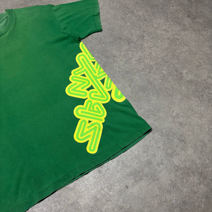 90's Vintage Stussy Green Made In USA T-Shirt (M)